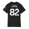 Manchester City Rico Lewis #82 Bortatröja Kvinnor 2025-26 Korta ärmar Manchester City Rico Lewis #82 Bortatröja Kvinnor 2025-26 Korta ärmar